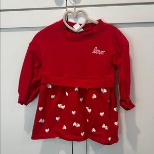 Carters Red Toddler Heart Dress